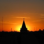 sunset from the terrace