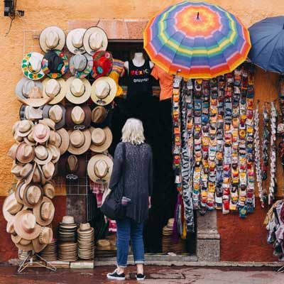 Amy Scott shopping in Mexico